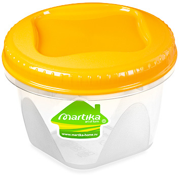 Банка пласт д/сып продуктов и СВЧ Тондо с завинч крышкой 0,45л Мартика/С284-01-КОЛ (Б)