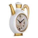 Часы настенные чайник 26,5*24см корпус белый с золотом Классика/2622-002