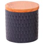 ШАРМ Банка фарфор 580мл с бамбуковой крышкой черный Аппетит ПЛТ/WJSHARM-1