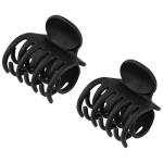 2 Заколка Краб д/волос 4см набор 2шт черный матовые СКР/109189