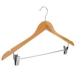 Вешалка д/одежды дерев 45см с клипсами Ветта/455-054