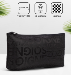 Косметичка на молнии 19*1*11см черный/7120799