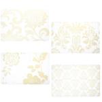 Набор термосалфеток ПВХ Барокко белый принт 8шт(4шт 42*28см+4шт 9*9см) 3диз Гала/890-264 (Б)