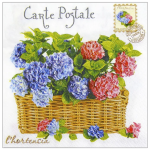 Салфетки бум 24*24 25шт 3 сл Гортензия Bouquet de Luxe/37095