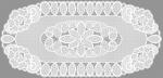 Салфетка ажурная овал 40*84см белая Grace Лейс LO-1008U/96318