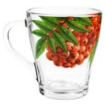Кружка стекл 0,25л Живая природа Рябинка Декостек/1649-Д/Т00011097